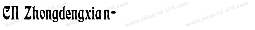 CN Zhongdengxian字体转换
